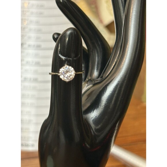 Sterling Silver Cubic Zirconia Engagement Ring Women’s Size 6.75 Wedding Cocktai - Picture 11 of 11